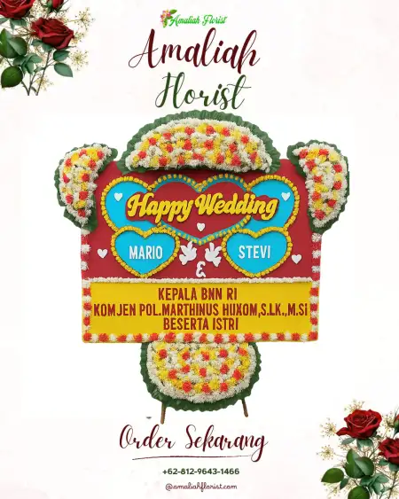 Papan Bunga Pernikahan Padang Alam